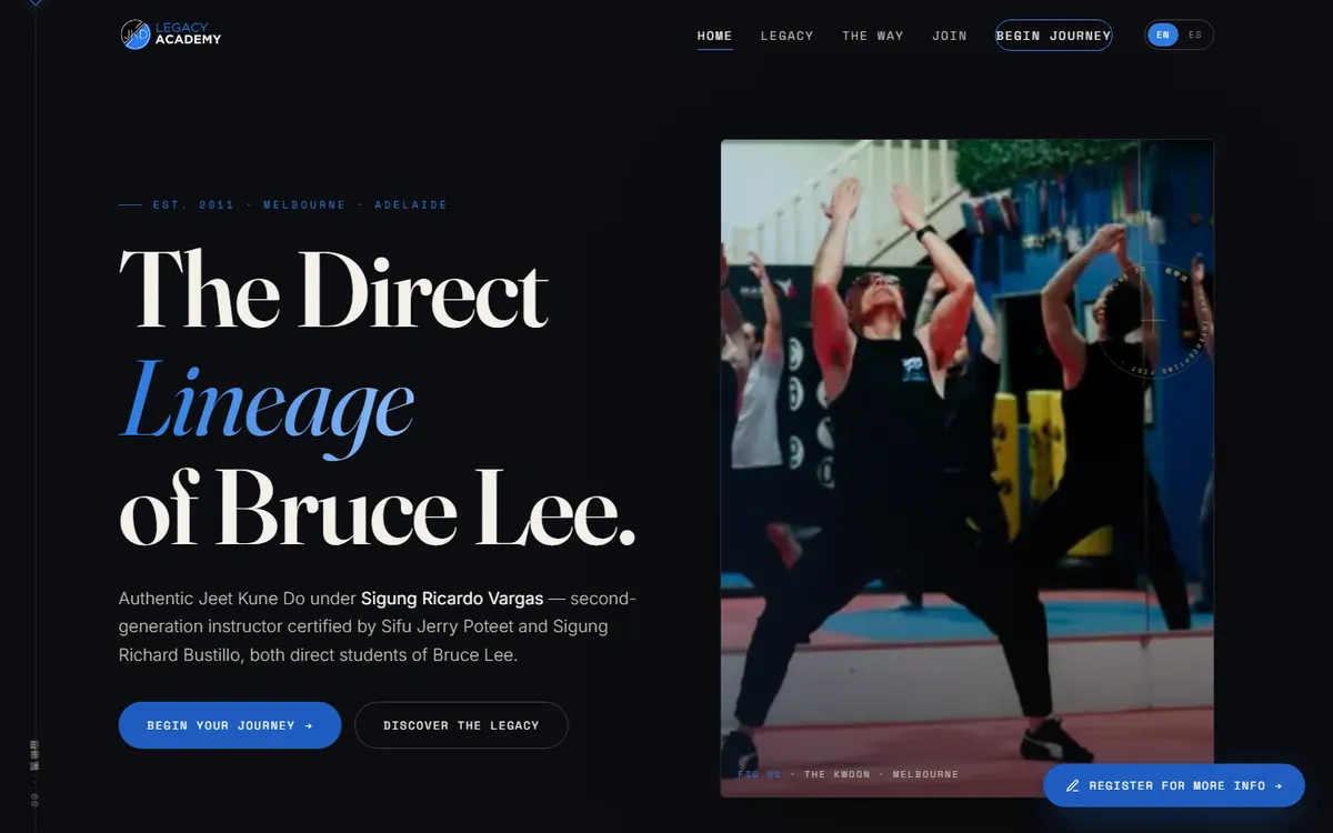 JKD Legacy Academy website
